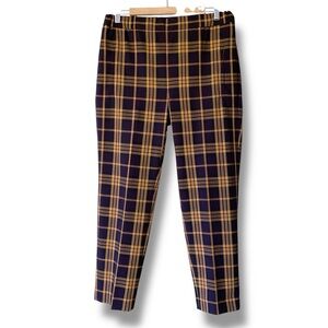 Aritzia Wilfred Darontal Pants in Yellow/Black Plaid Size 8